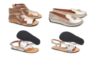 Le nostre nuovissime scarpe a piedi nudi in oro e argento 