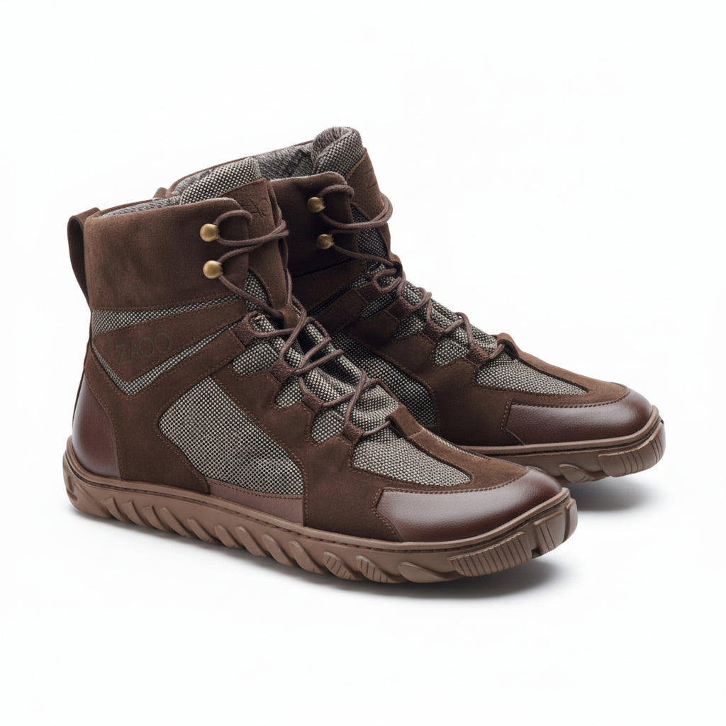 wasserdichte Outdoorboots als Barfußschuhe mit besonders rutschfester Sohle Ultragrip