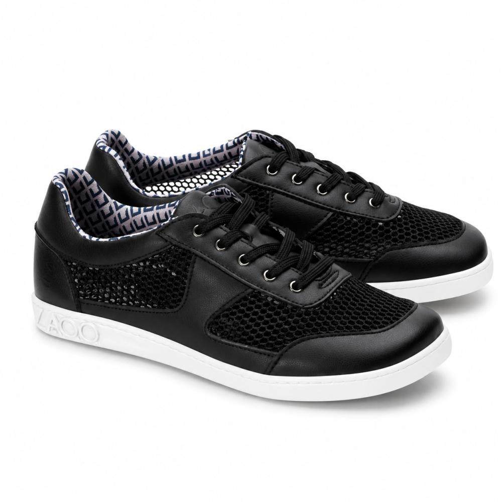sneaker estivo nero con suola bianca per donna - comode scarpe da piedi nudi per i giorni caldi