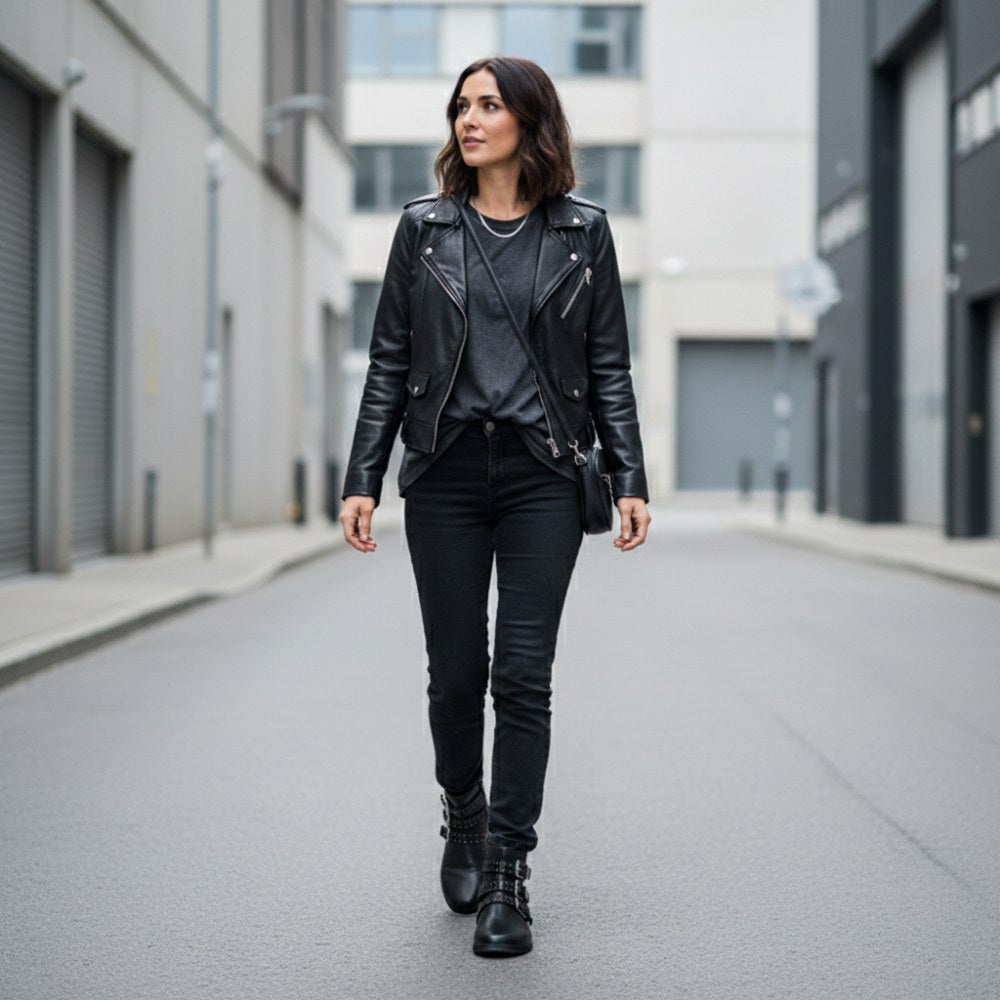 QLANCE Black Silver Plain